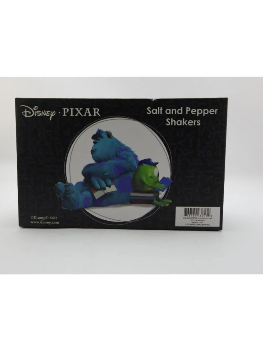 Disney Pixar Monsters Inc Sulley Mike Salt Pepper Shakers Hand Painted NIB